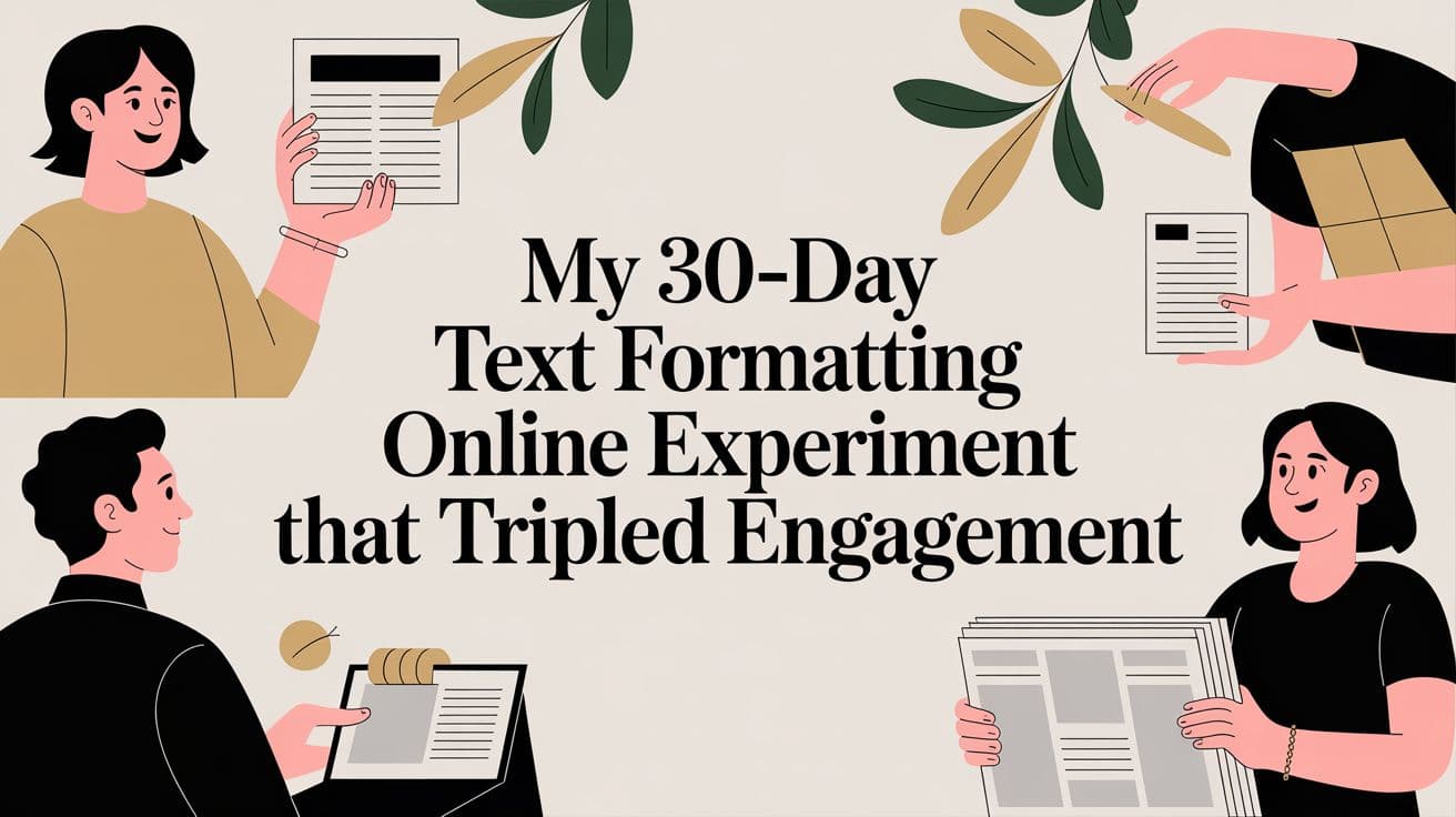My 30-Day Text Formatting Online Experiment That Tripled My Audience Growth