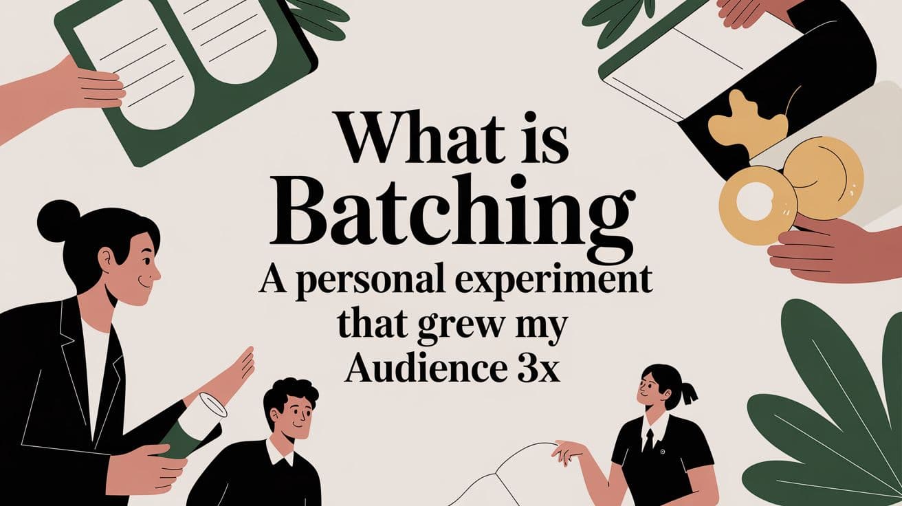 What Is Batching? A Personal Experiment That Grew My Audience 3X