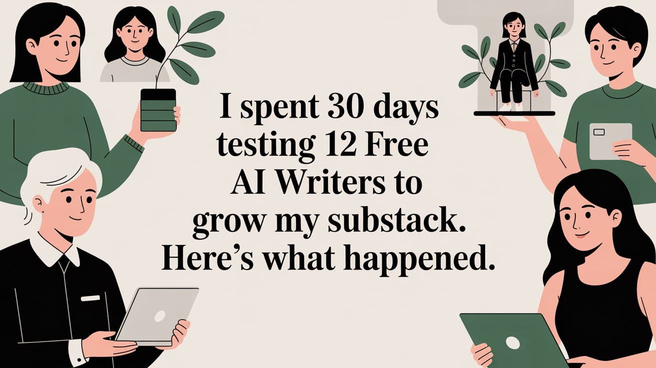 I Spent 30 Days Testing 12 Free AI Writers to Grow My Substack. Here's What Happened.