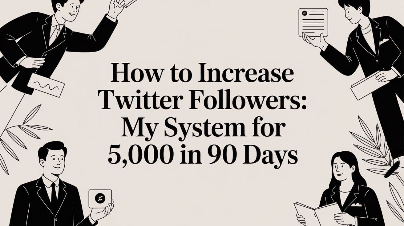 How to Increase Twitter Followers: I Grew to 5,000 in 90 Days. Here's the System.